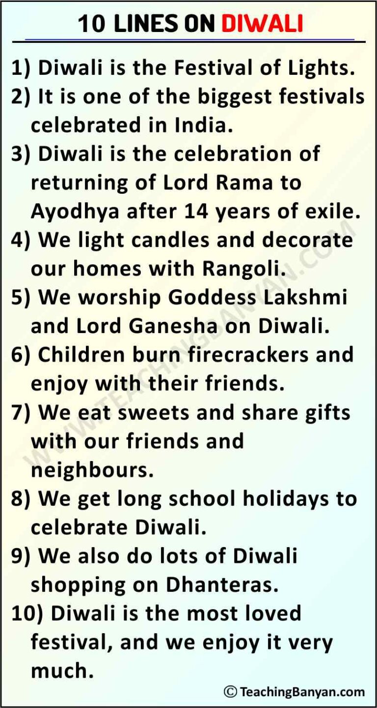 essay on diwali 10 lines for class 1