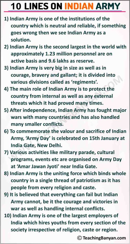 indian army essay on