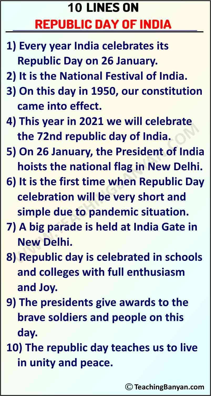 republic day essay in hindi 20 lines