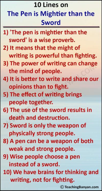 The Pen is Mightier than the Sword Essay