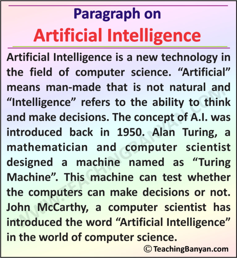 a short speech on artificial intelligence