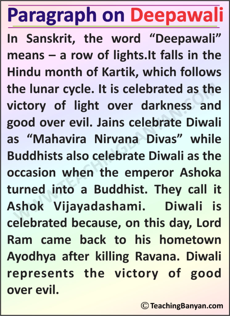 essay deepavali celebration