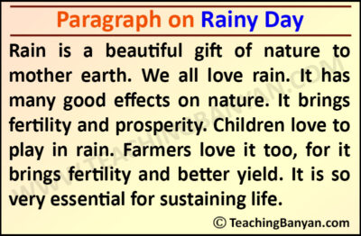 essay english about rain