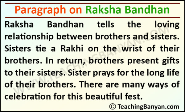 raksha bandhan essay in english for class 6